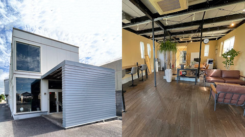 APPLE HOUSEの外観とオフィス内観